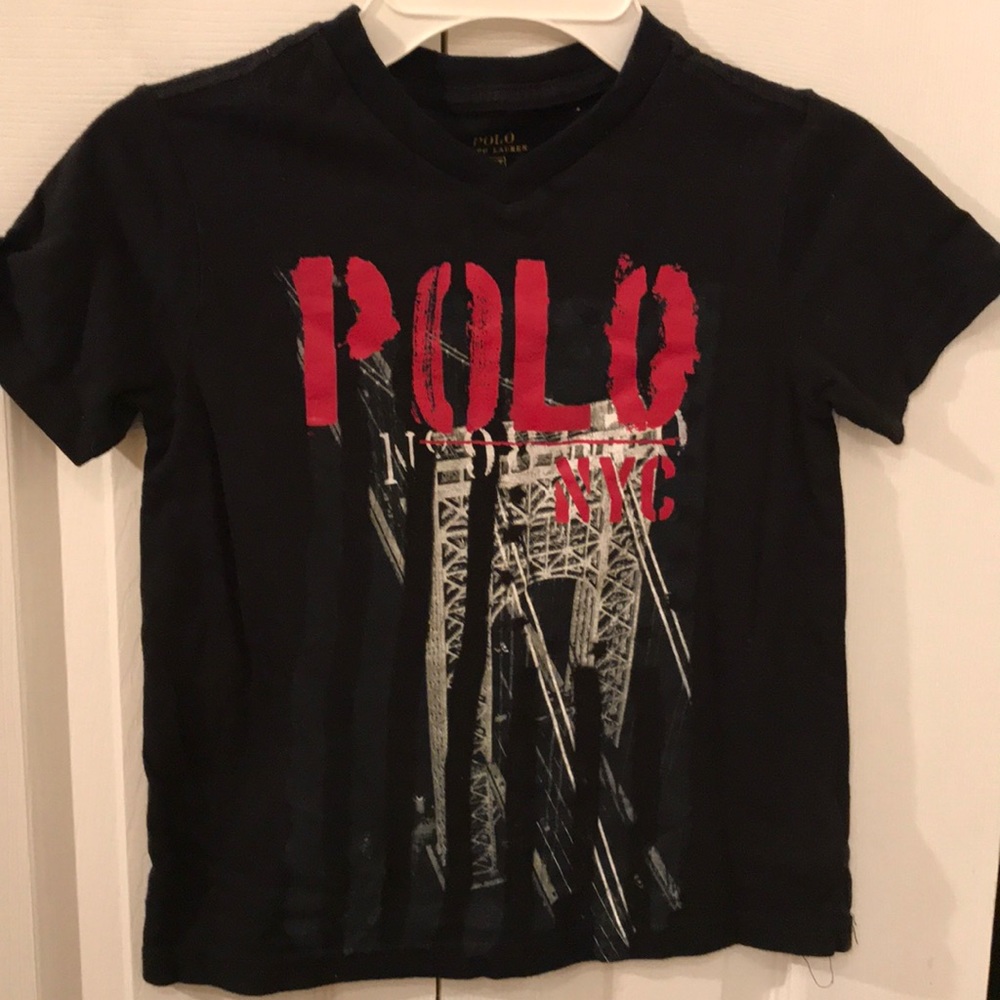 AUTHENTIC RALPH LAUREN POLO blk & red T-shirt